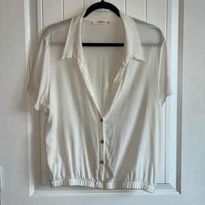 White/Beige Buttoned Cover up shirt